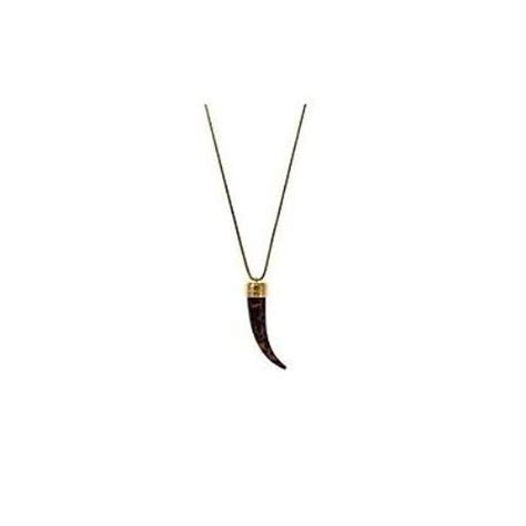 michael kors gold tone horn pendant|Gold.